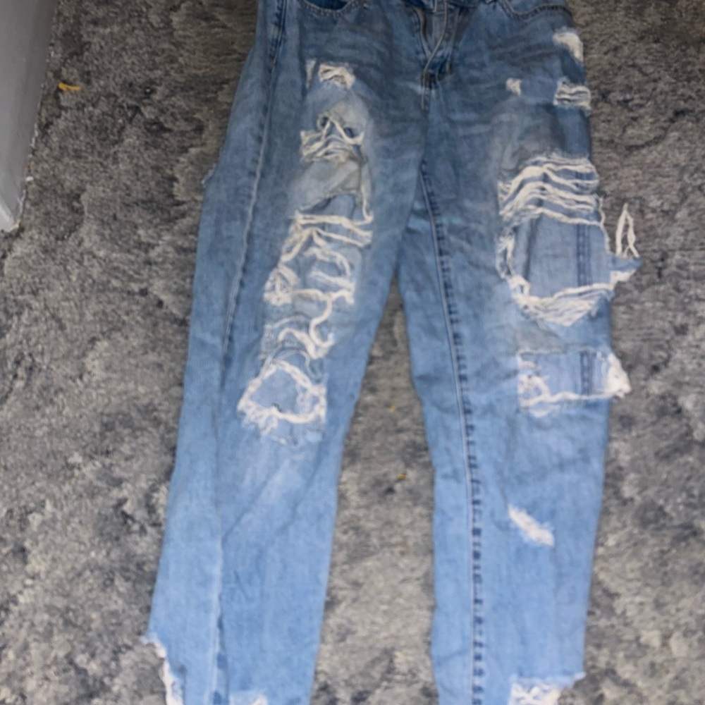 Rue21 Light Blue Distressed Boyfriend Jeans - Picture 1 of 2